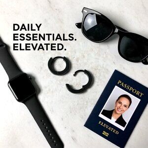 Raw Sex Appeal! Unisex Huggies Hoops Earrings! Stainless Steel Gunmetal Black